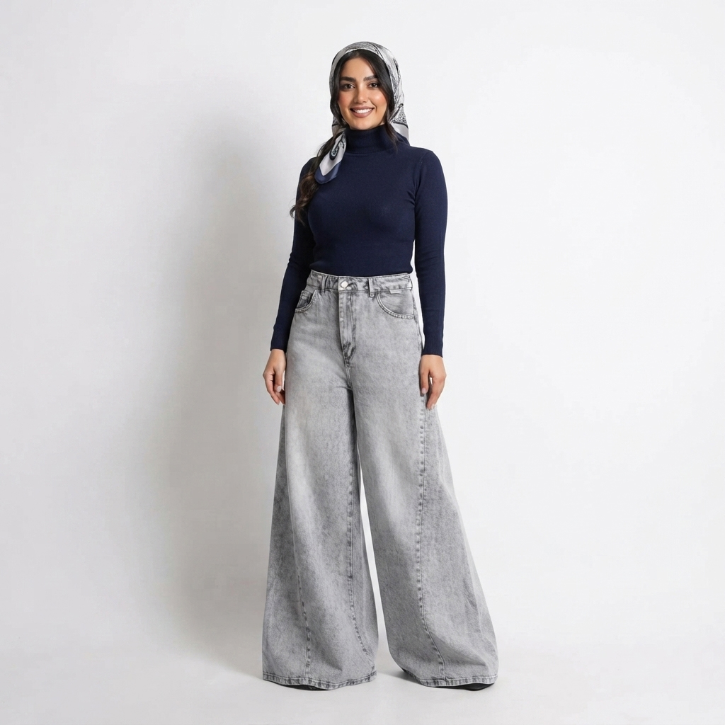 شلوار جین شافل زنانه 