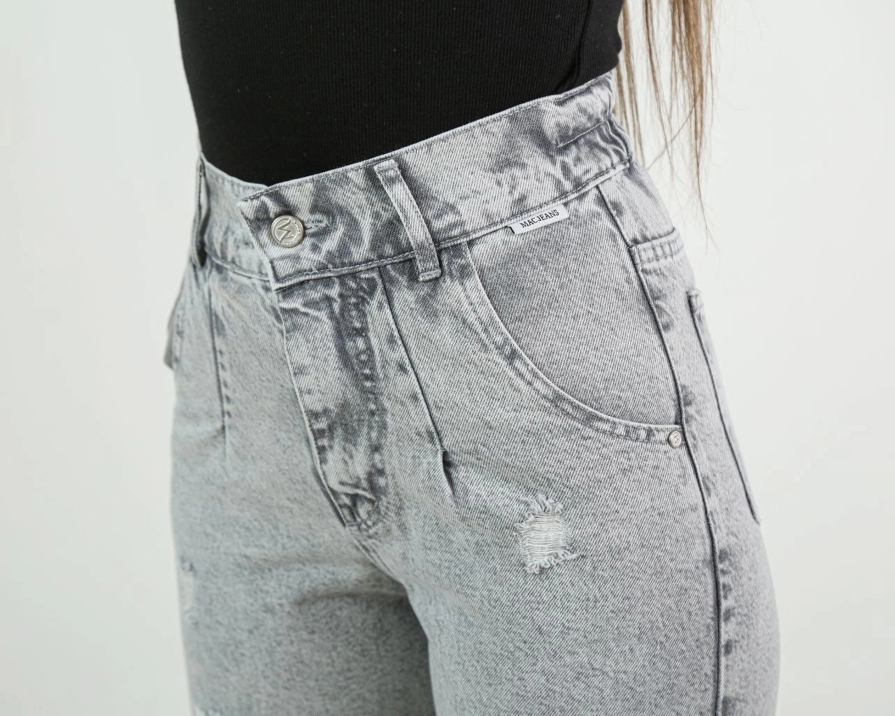 شلوار جین مام زنانه قد90 کمرساده 