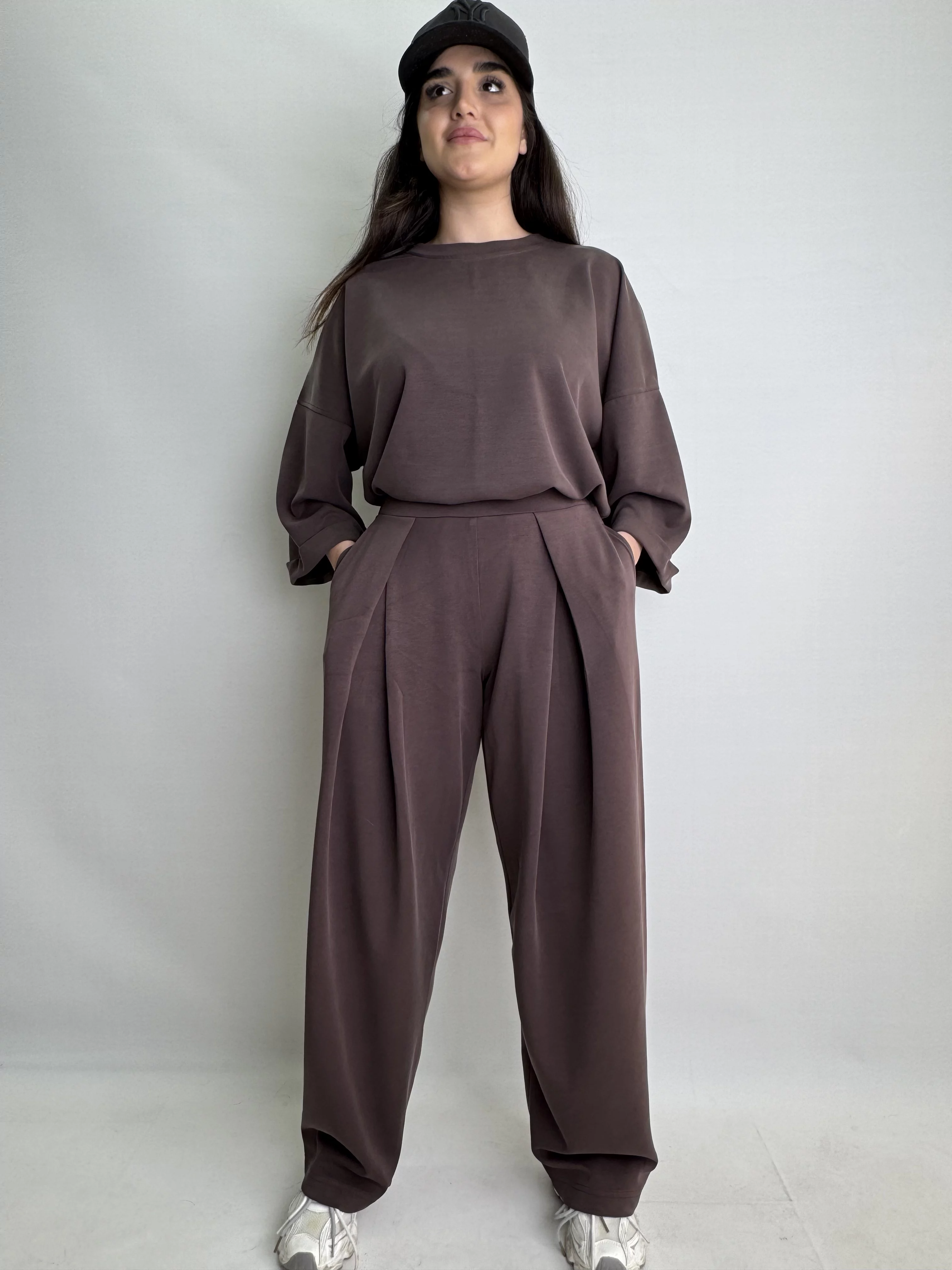 شلوار اویشو زنانه بالونی شکلاتی