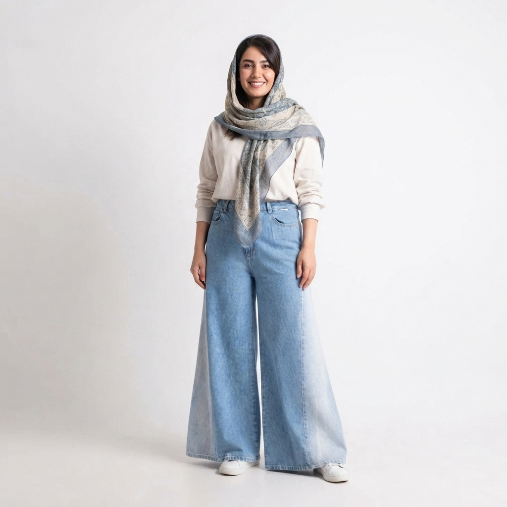 شلوار جین شافل زنانه