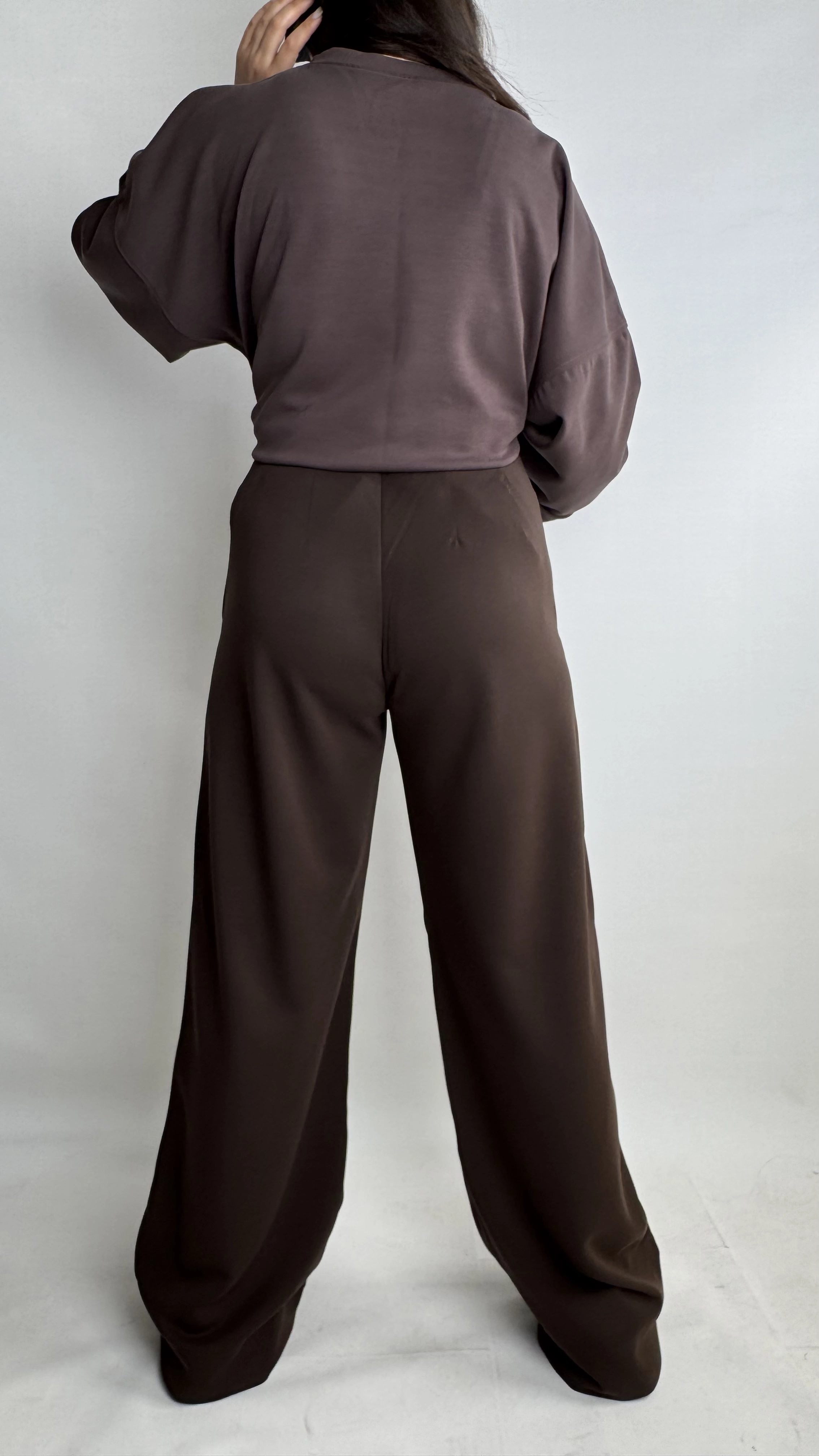 شلوار اویشو بگ زنانه قهوه ای تیره 