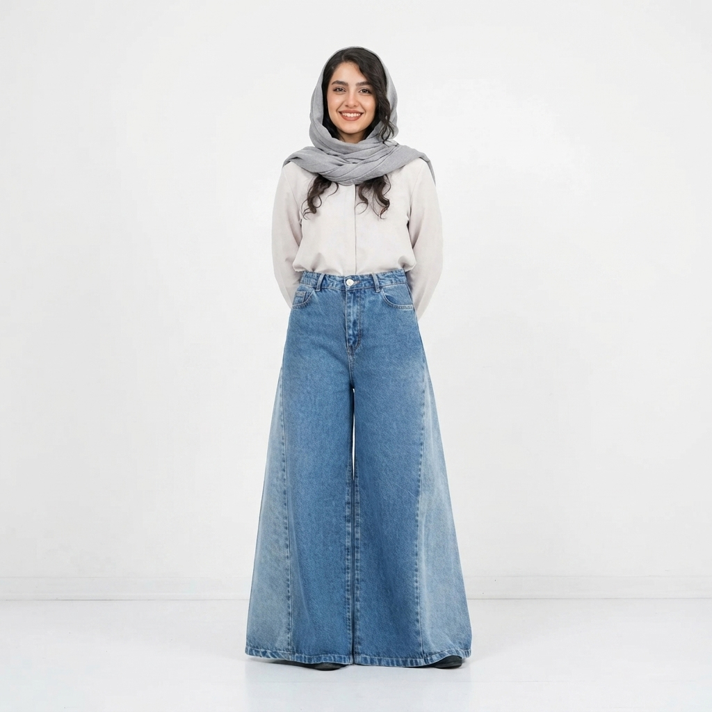 شلوار جین شافل زنانه