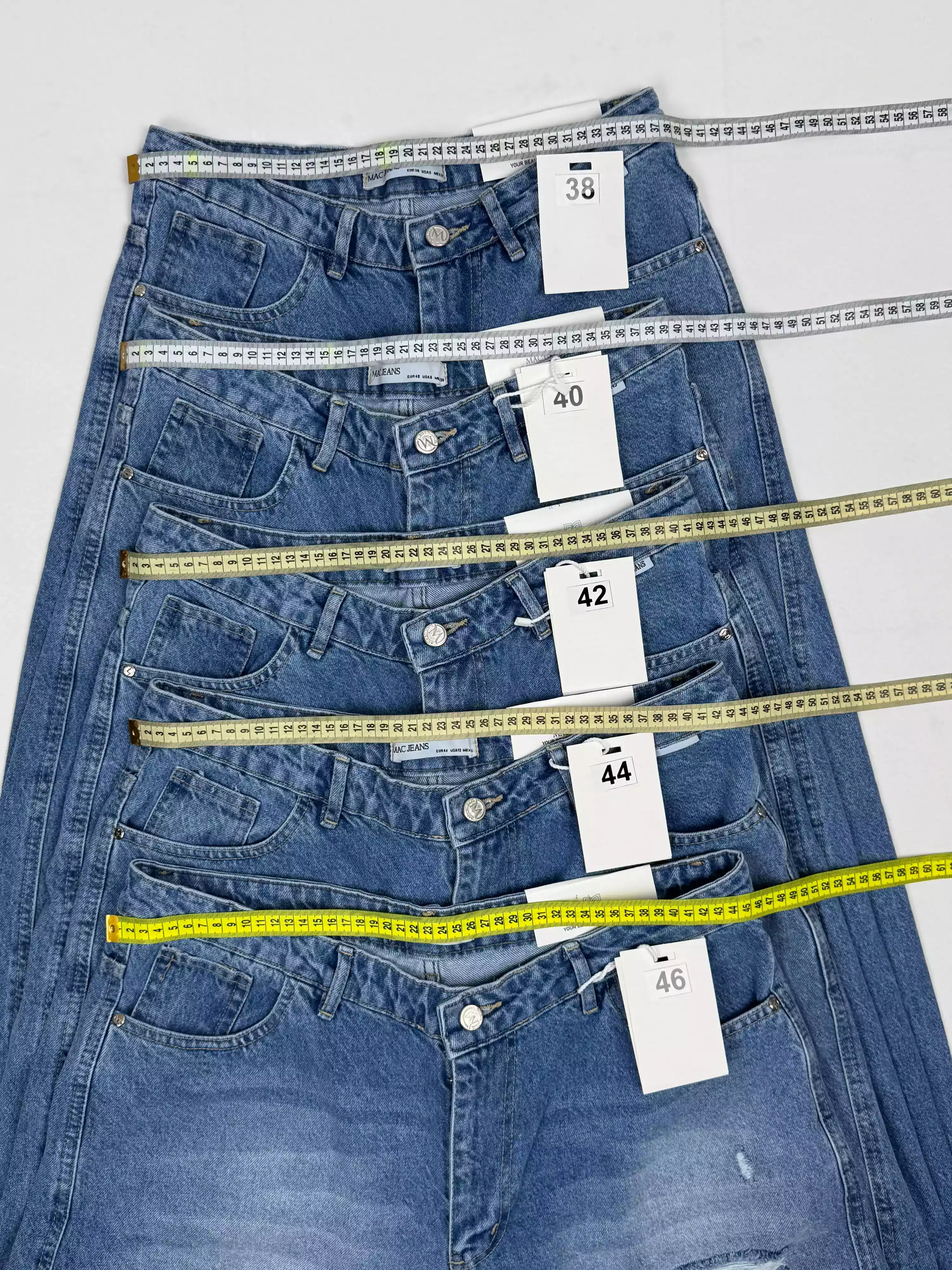 شلوار جین شافل زنانه قد 90 کمر ساده آبی دریایی