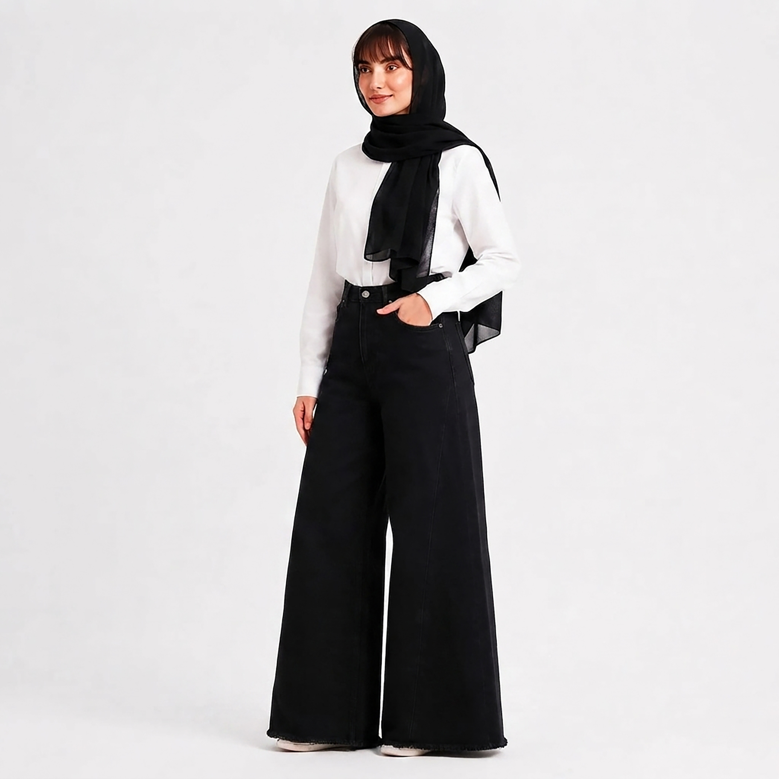 شلوار جین شافل زنانه