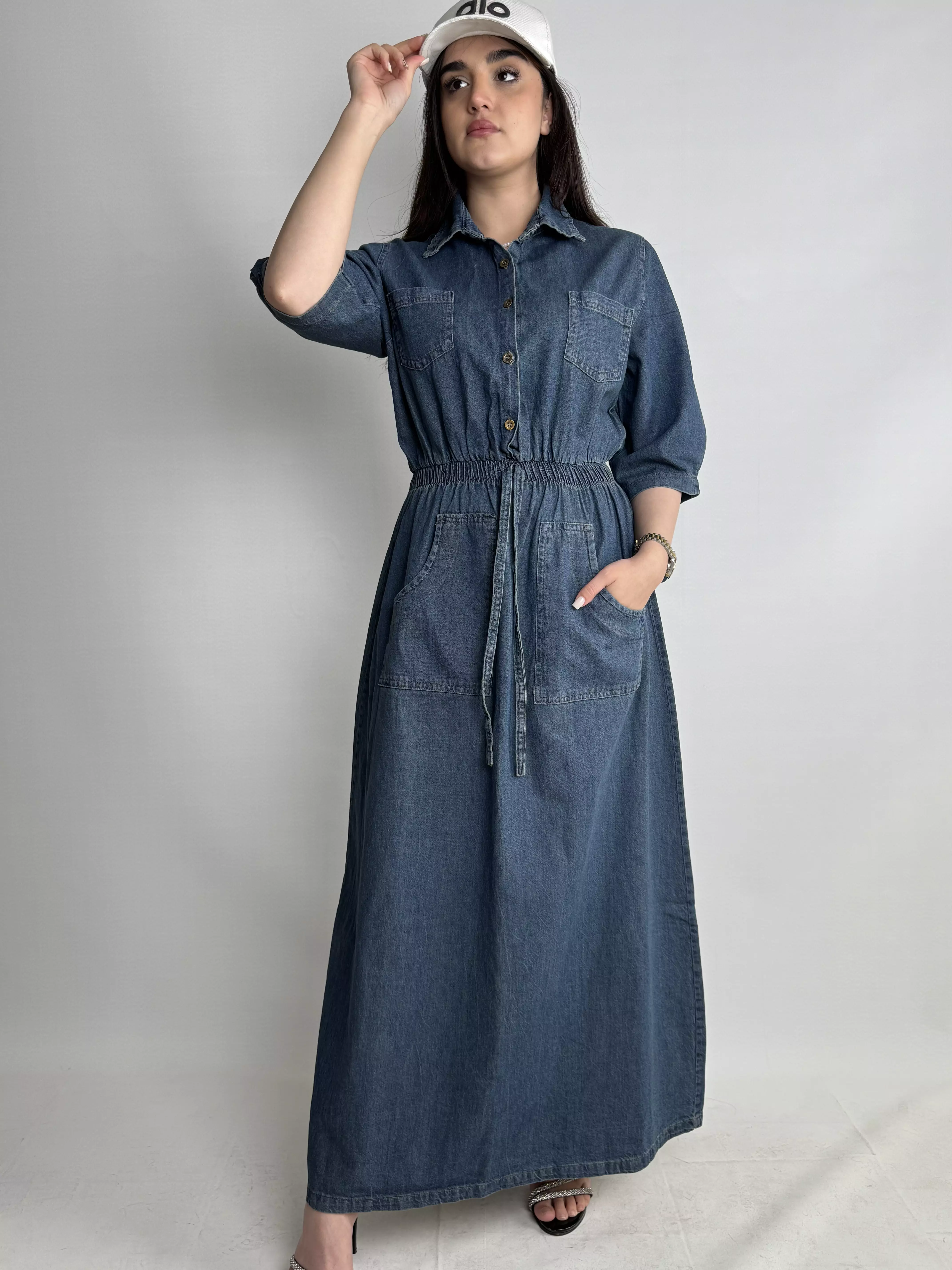 پیراهن ساحلی جین زنانه اولداسکول 