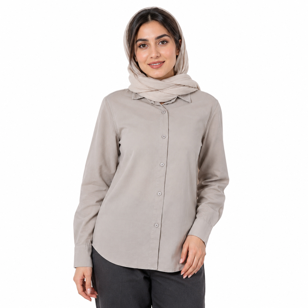 شومیز سیلک زنانه پشت پیله کرمی