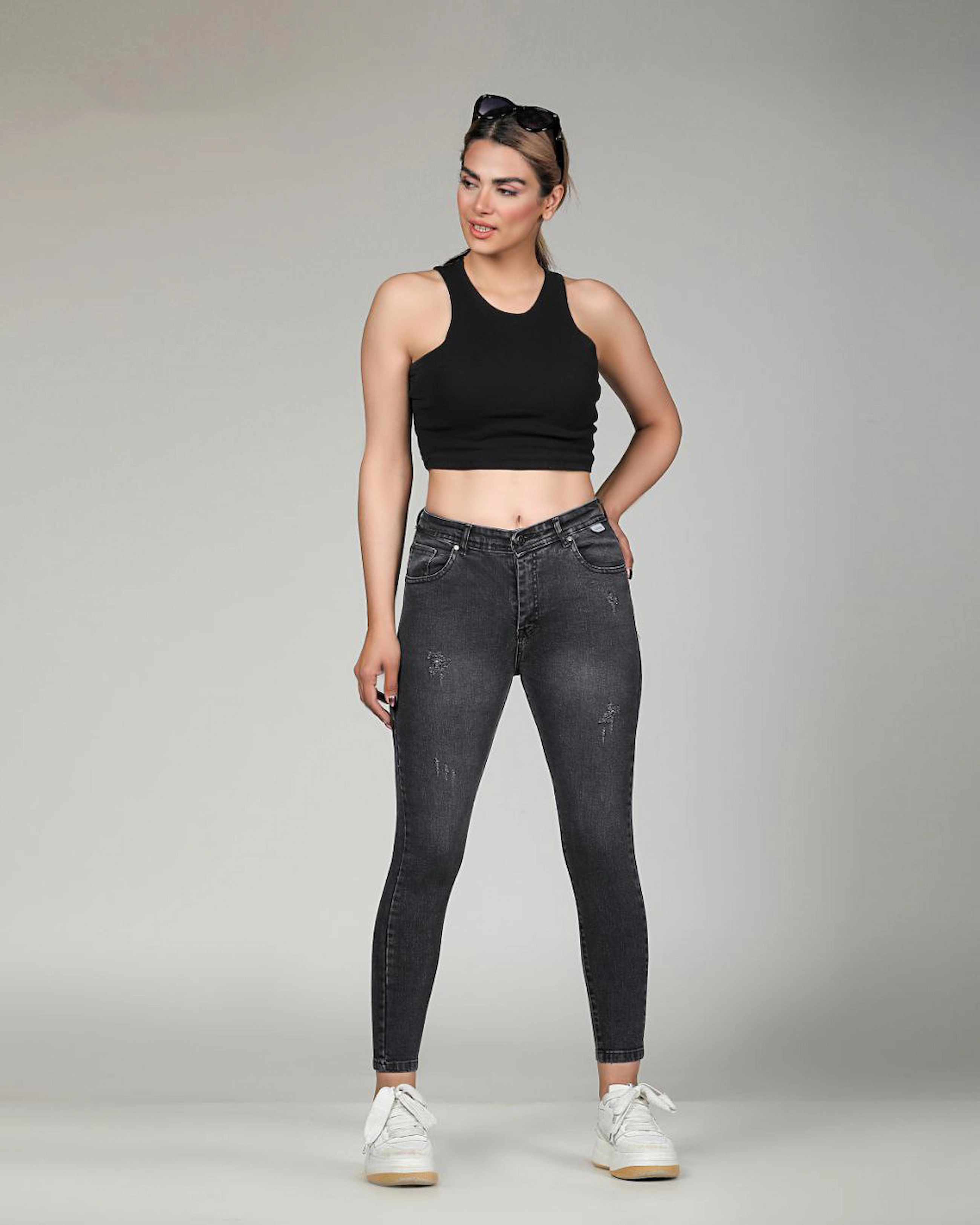 شلوار جین جذب زنانه قد ۹۰ کمر ساده