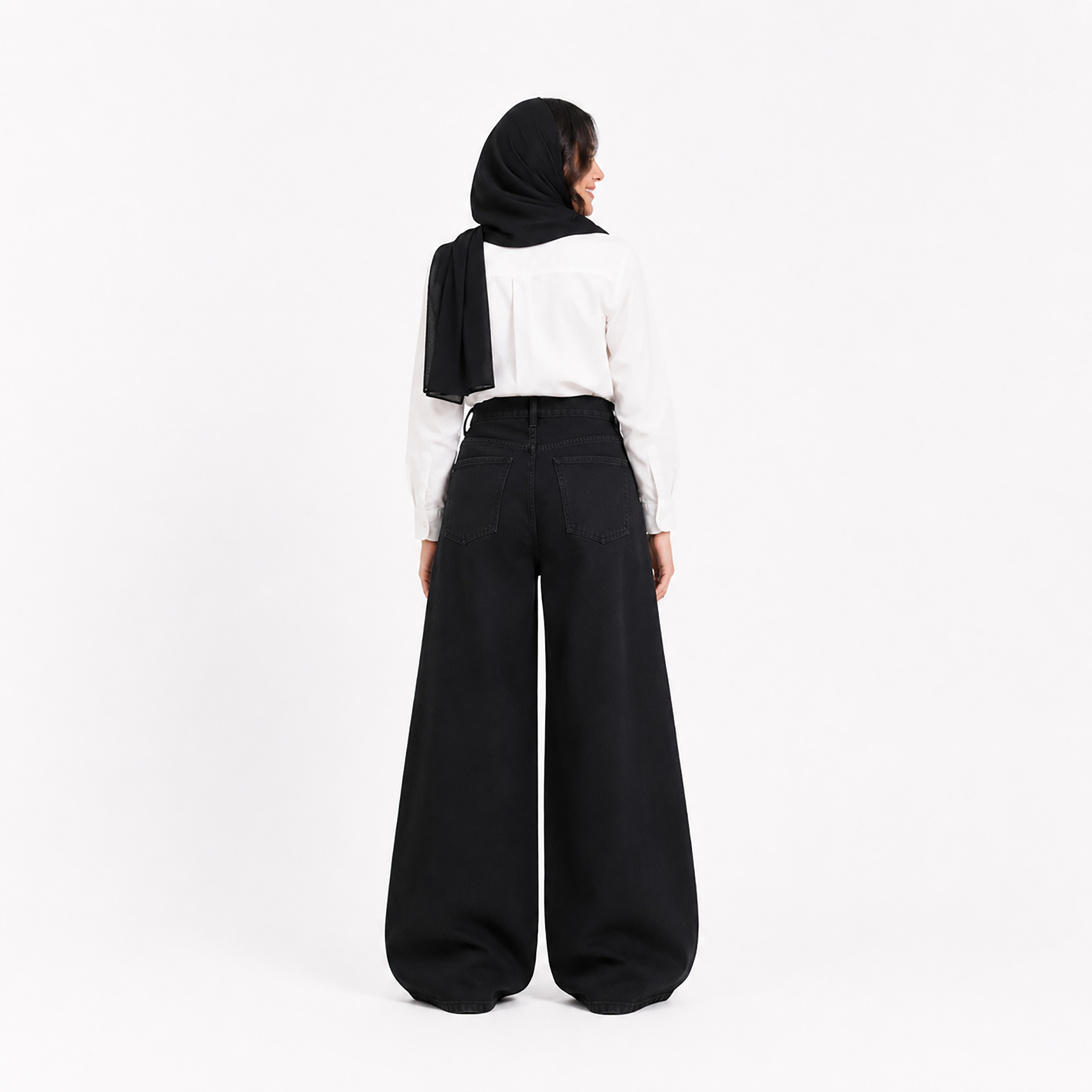 شلوار جین فول بگ زنانه 