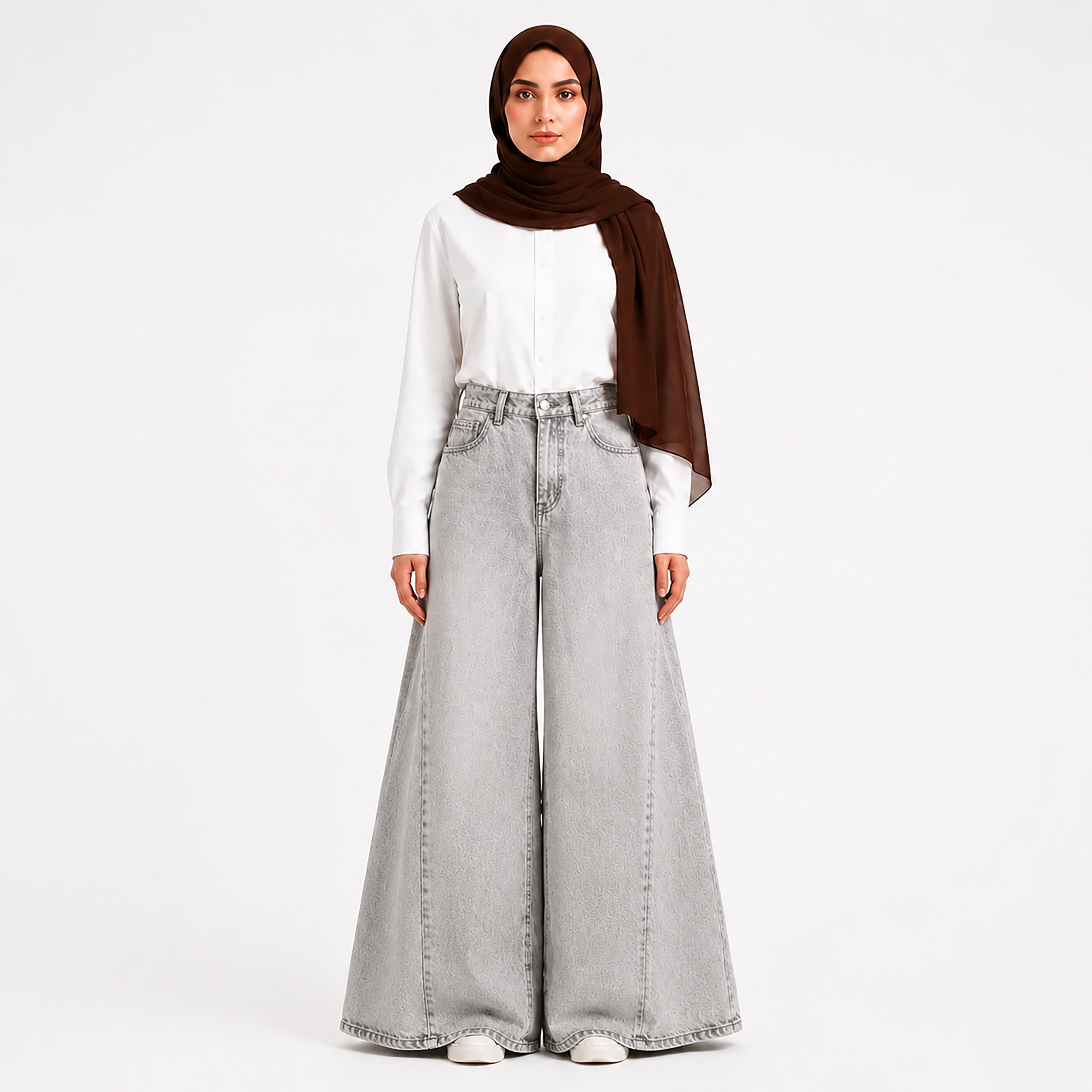 شلوار جین شافل زنانه 