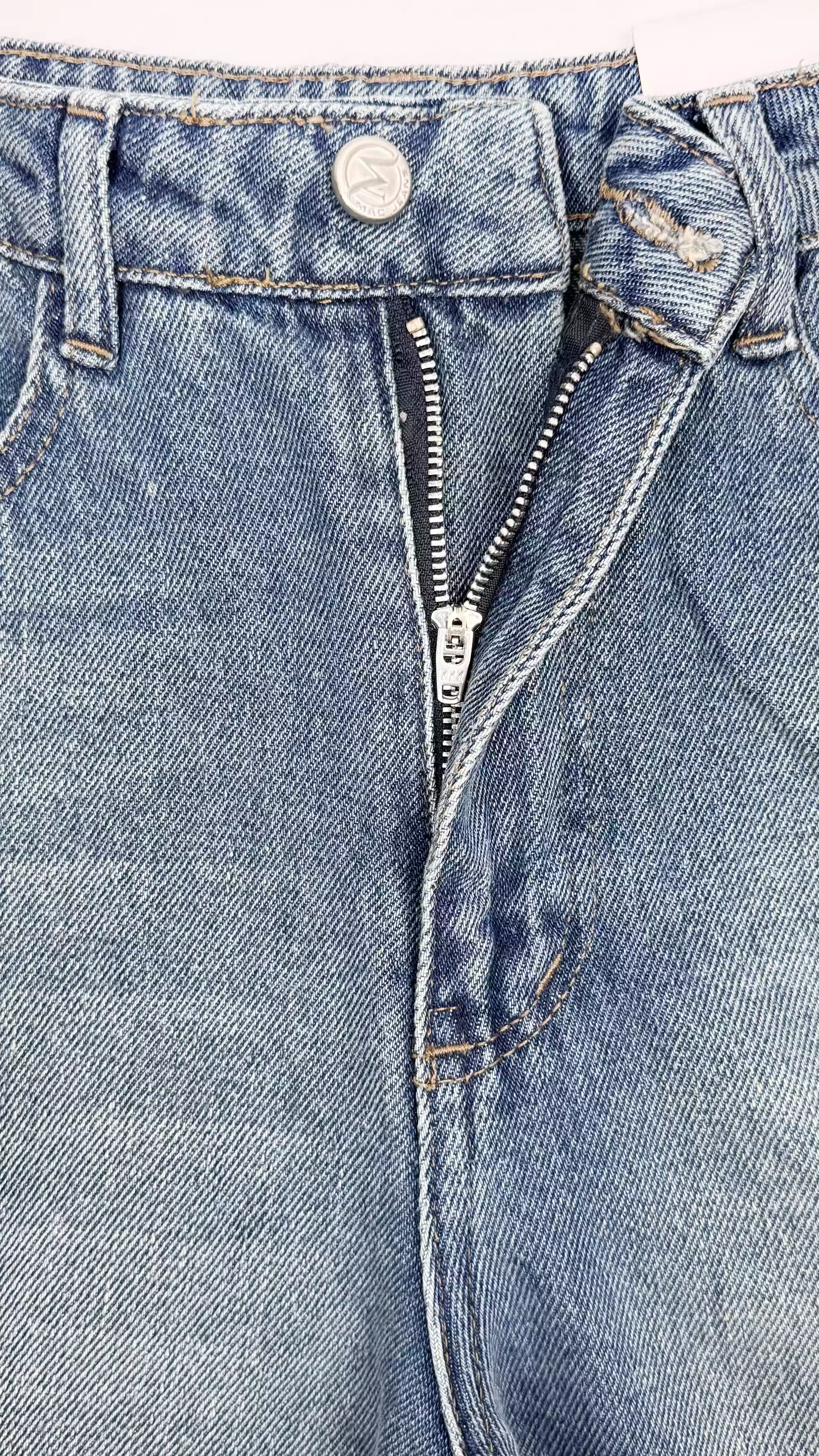 شلوار جین فلر بگ زنانه کمر ساده 