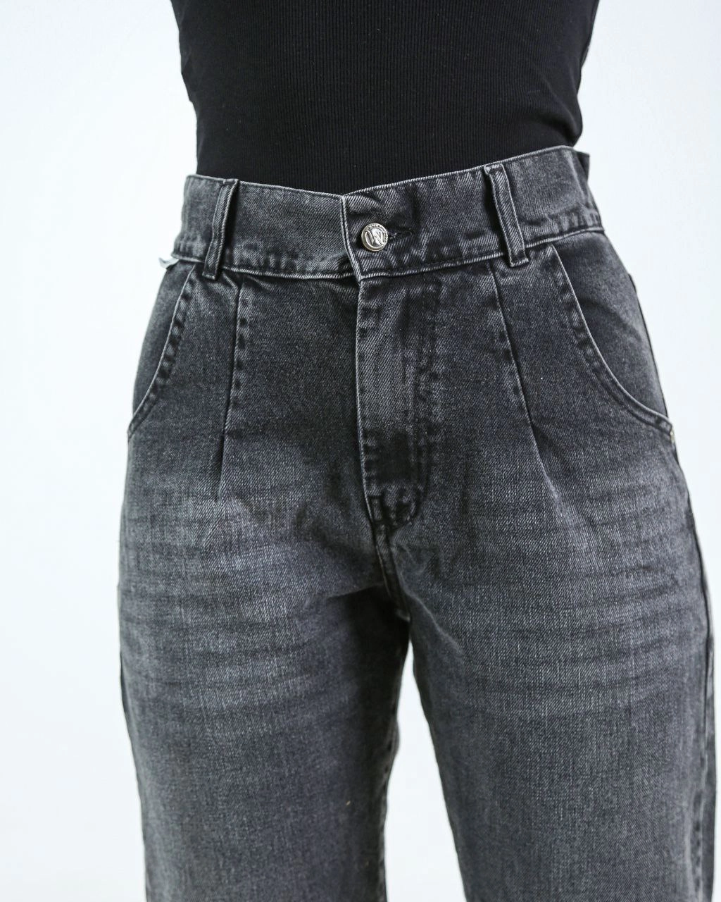 شلوار جین مام زنانه قد90 کمرساده 