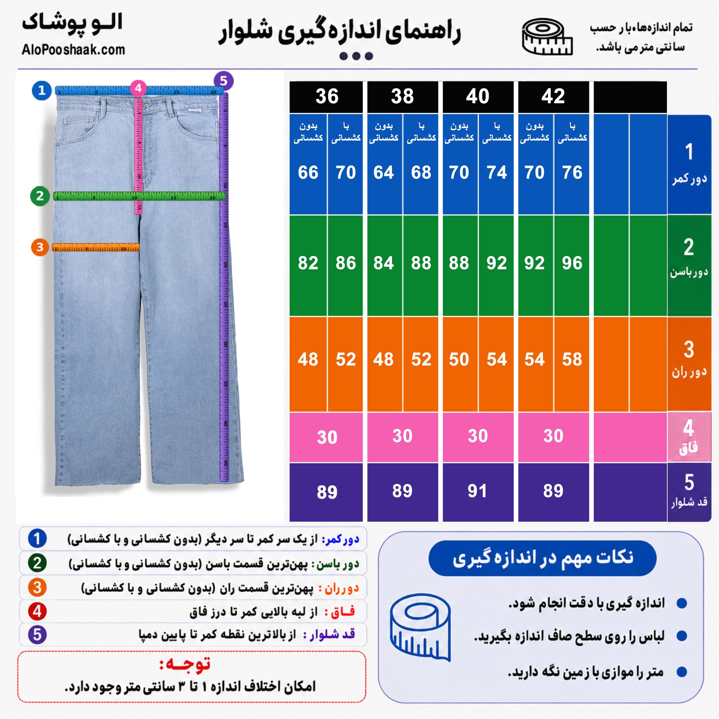 شلوار جین واید استریت قد 90 دمپاکات زنانه
