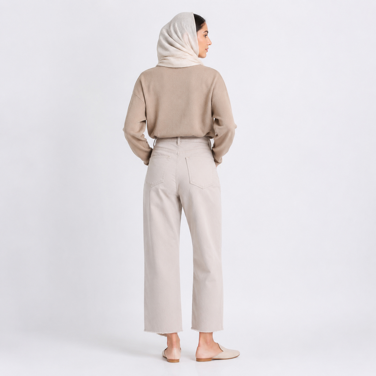 شلوار کتان واید استریت زنانه