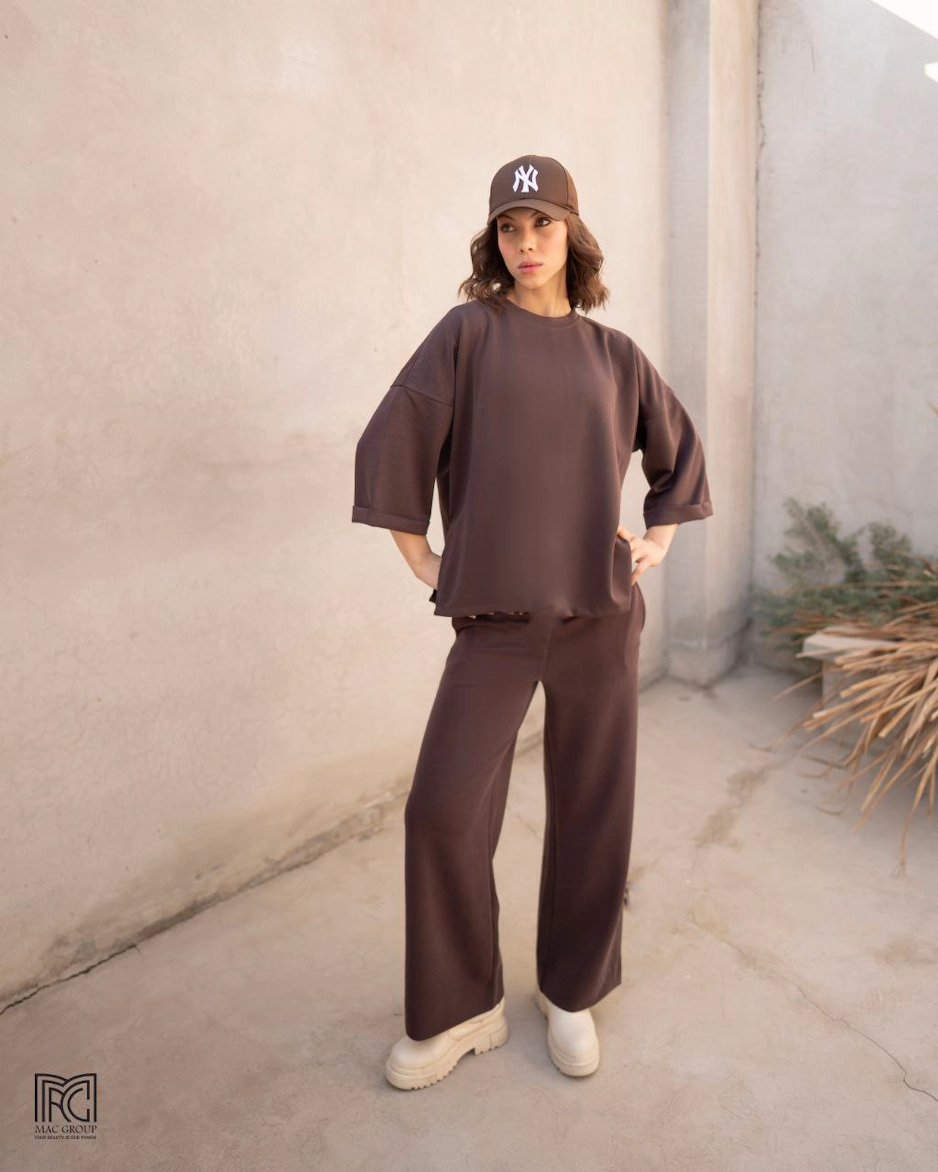 تیشرت زنانه اویشو Oysho شکلاتی