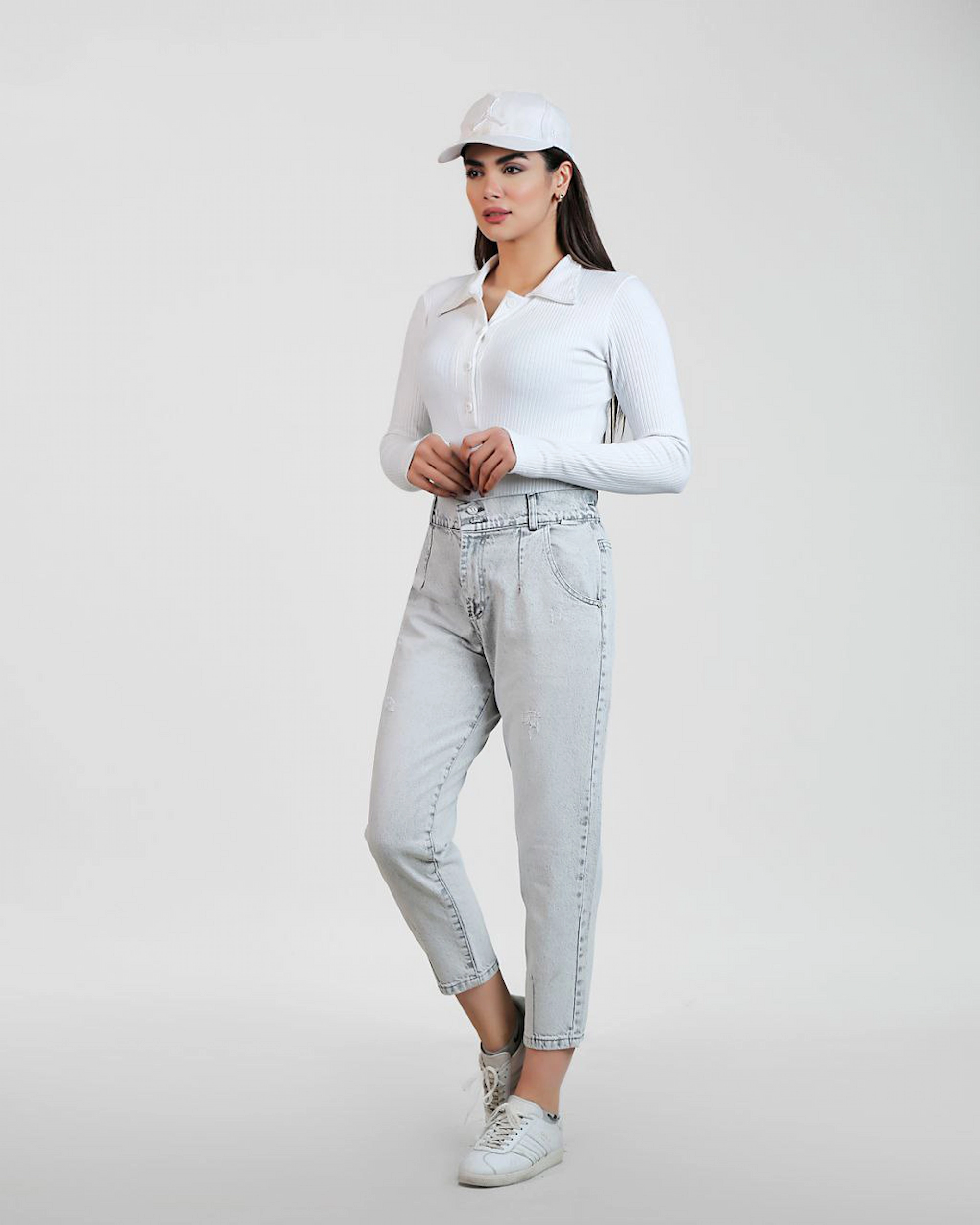 شلوار جین مام زنانه قد90 کمرساده 