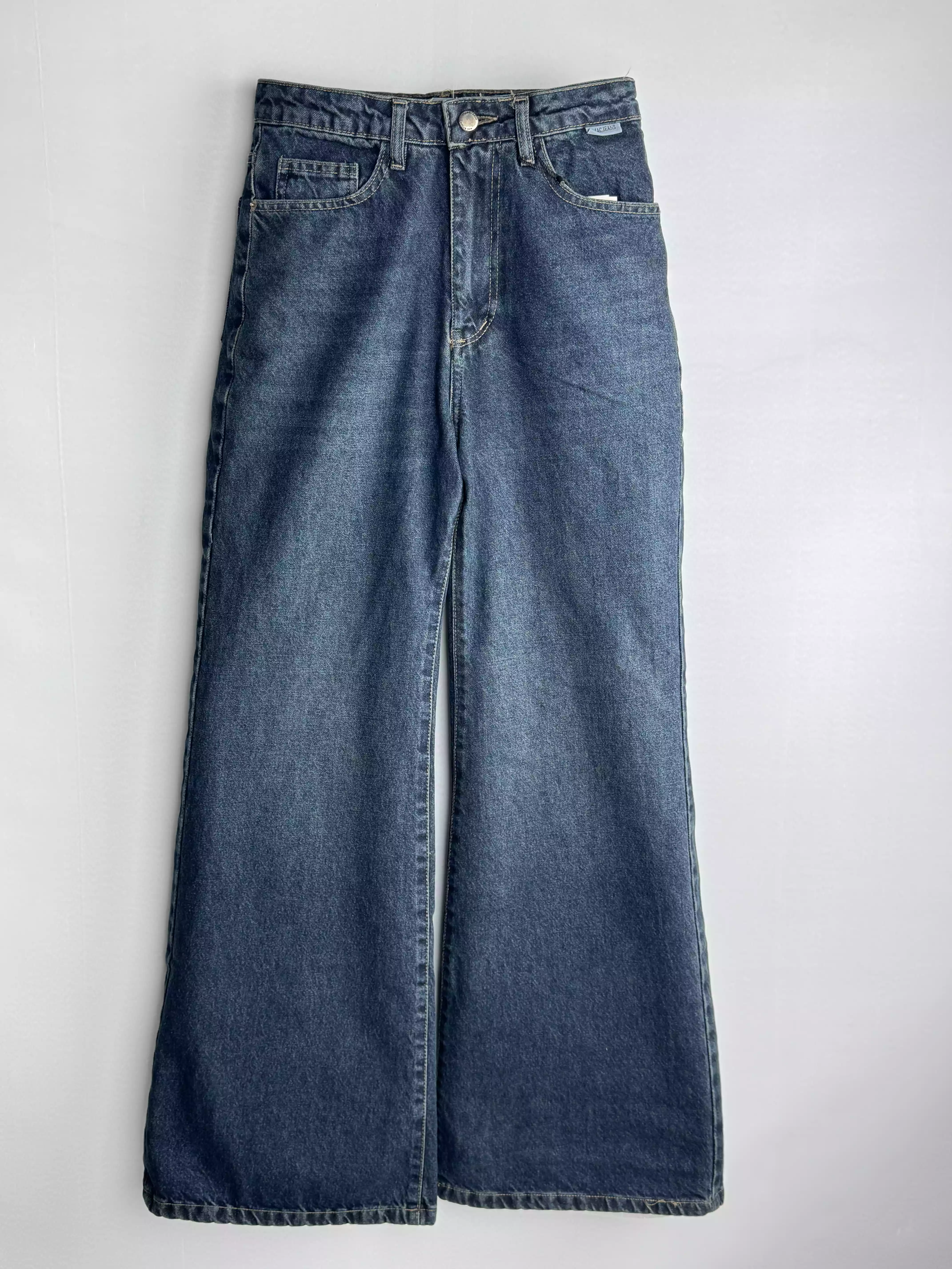 شلوار جین فلر بگ زنانه کمر ساده 