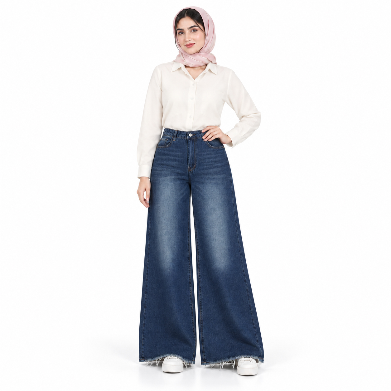 4شلوار جین فلر بگ زنانه 