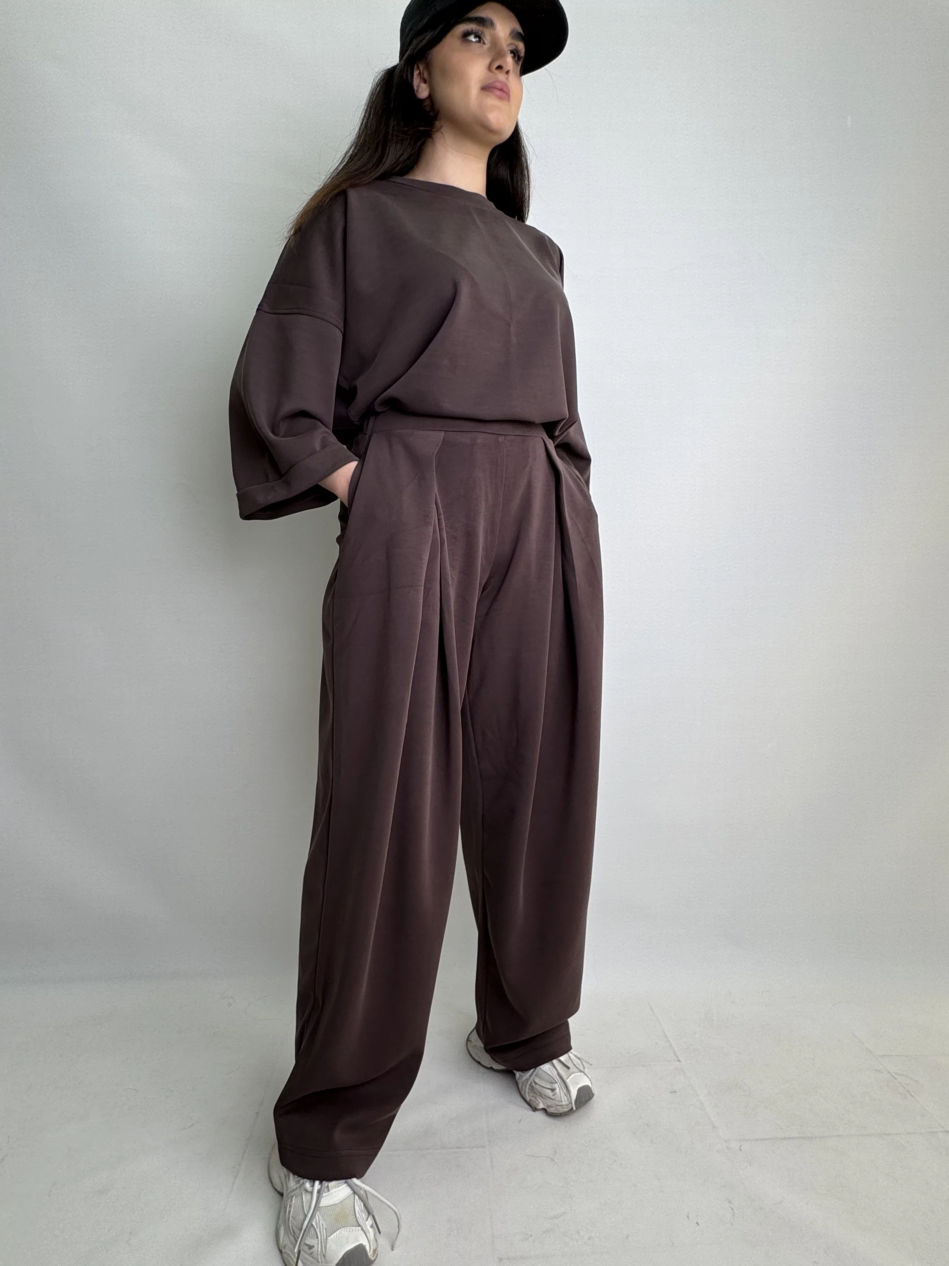 شلوار اویشو زنانه بالونی شکلاتی