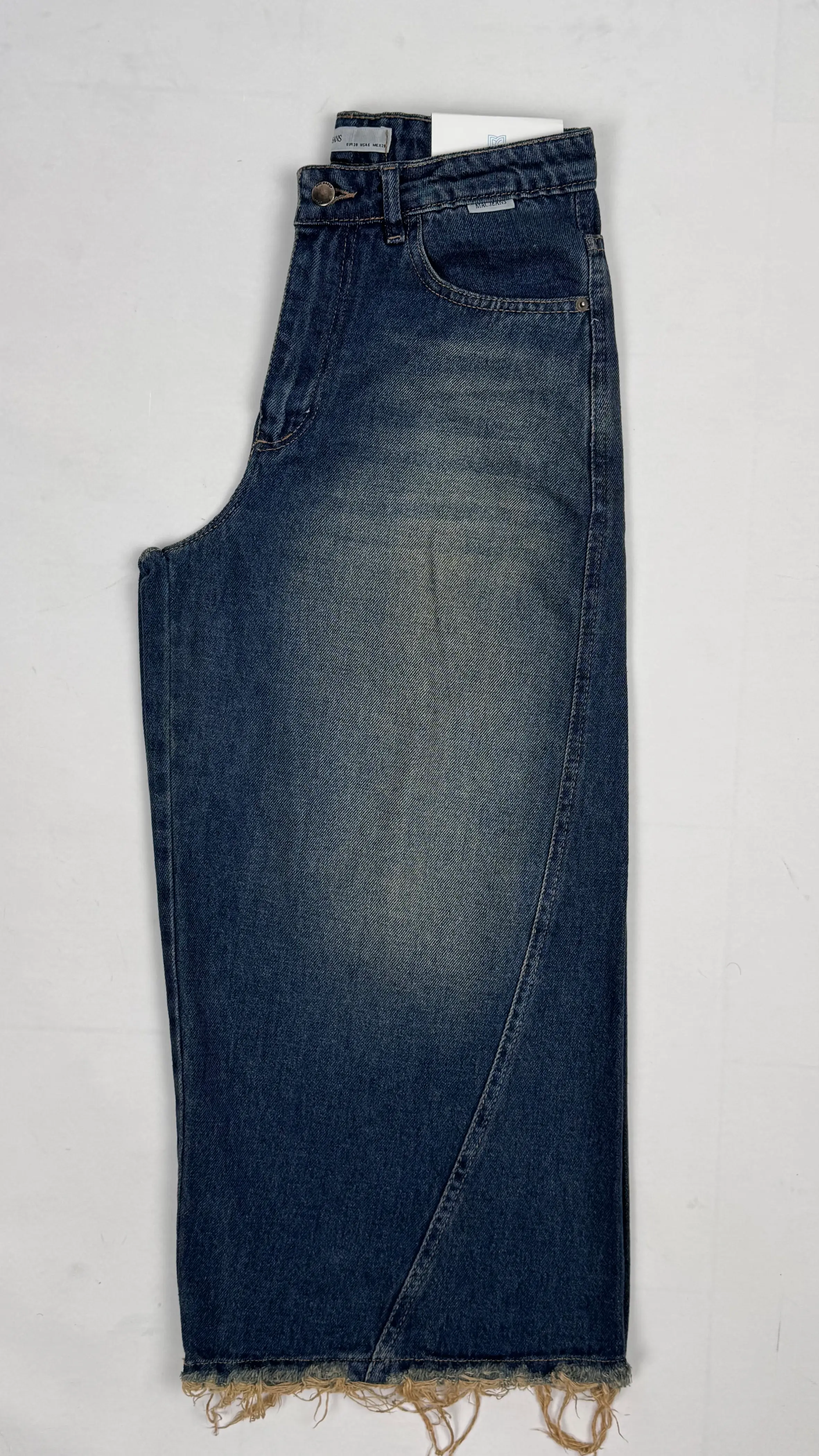 شلوار جین شافل زنانه قد 90 کمر ساده OldSchol