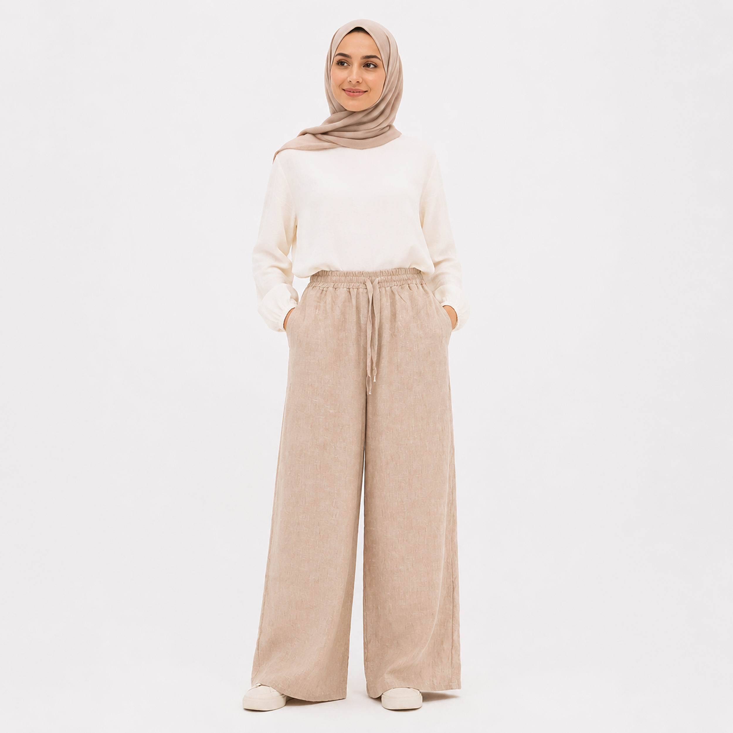 شلوار لیننLazy فول بگ زنانه