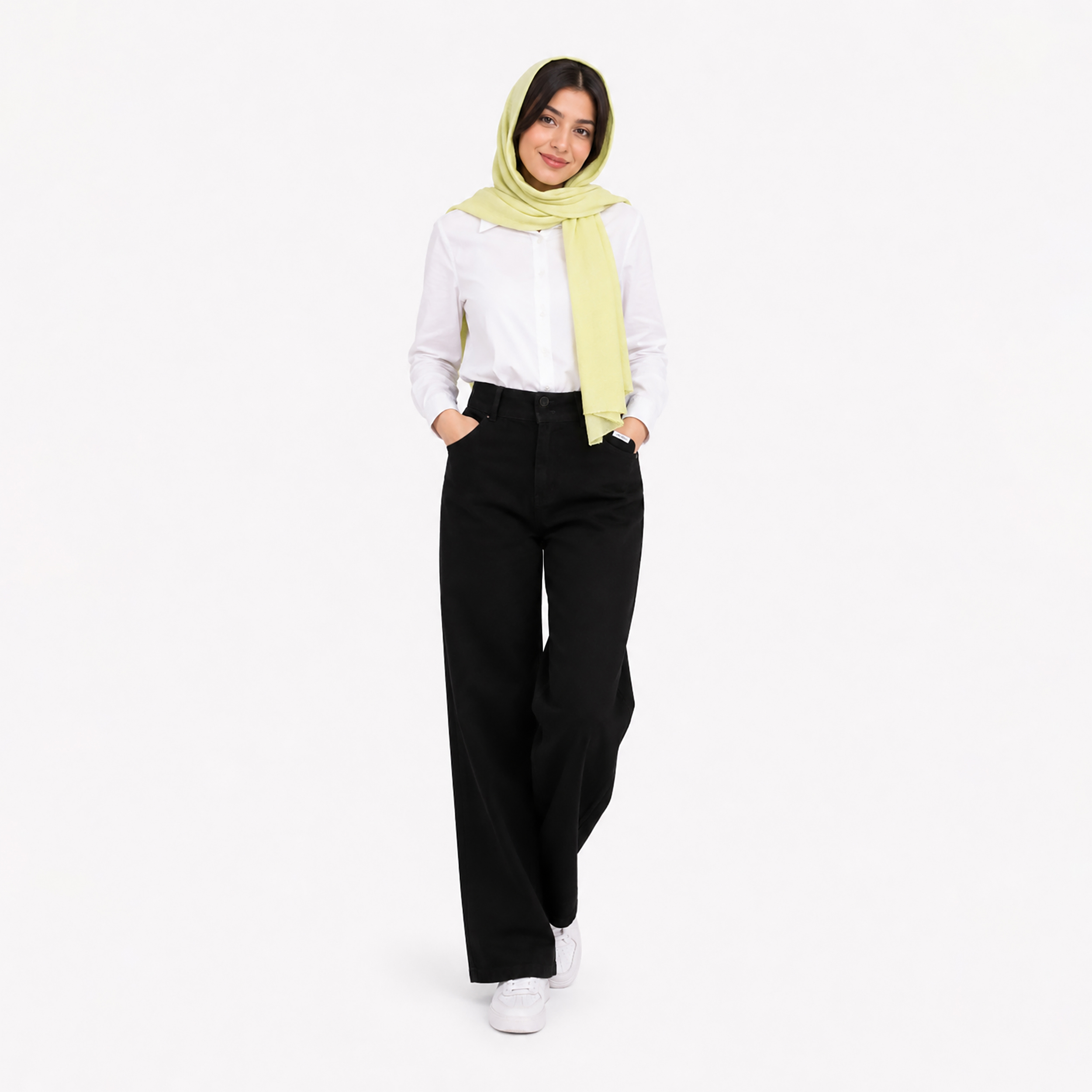 شلوار جین نیم بگ زنانه