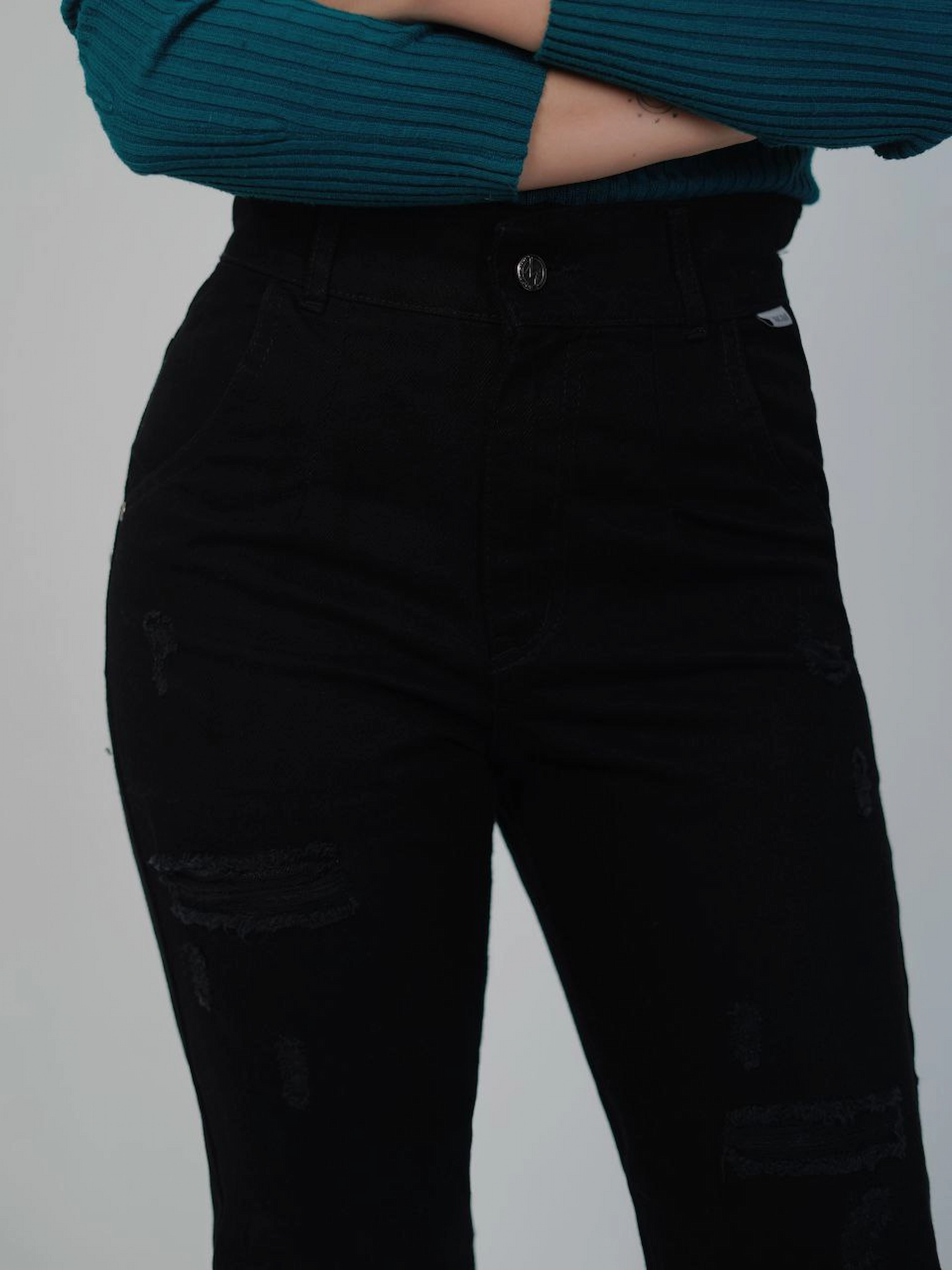 شلوار جین مام زنانه قد90 کمرساده 